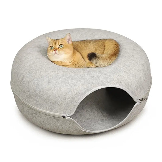 Cat Tunnel Bed for Indoor Cats