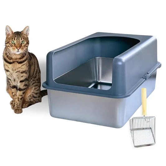 XL Stainless Steel Cat Litter Box