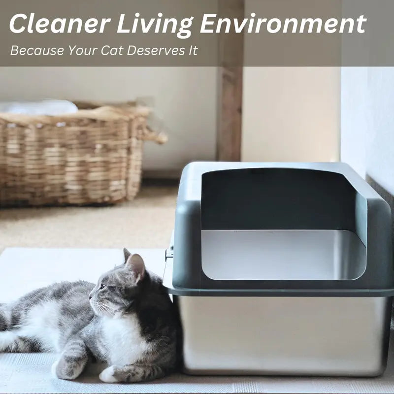 XL Stainless Steel Cat Litter Box